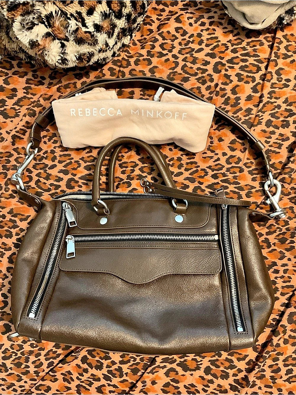 Rebecca Minkoff Morning After Bag Mini Brown Leather Satchel